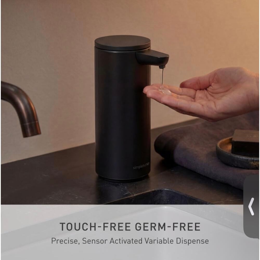 FOR PARTS Simplehuman 9 oz. Touch-Free Automatic Rechargeable Sensor Pump, Matte